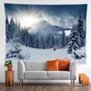 Boho Carpet Wall Art Decor красивой зимний кедр снежный принцип большой коврики хиппи висят J220804