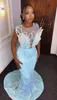 2022 Arabski Aso Ebi Ebi luksusowy błyszczące sukienki na balu matarki cekinowe koronkowe wieczór formalny impreza druga przyjęcie urodzinowe suknie angaegmentujące sukienki ZJ556