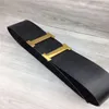 Pasek designerski luksusowy męski Pasek Big Gold klamra wąż czarne skórzane klasyczne pasy z pudełkiem