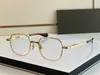 Ny modedesign män optiska glasögon VERS TWO K guld rund båge vintage enkel stil genomskinliga glasögon toppkvalitet klar lins retro känsliga glasögon
