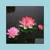 Inne dekoracje domu średnica ogrodu 10 cm Uznanie sztuczny lotos kwiat pływające kwiaty wody do dekoracji ślubnej