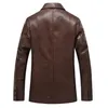 Veste en cuir hommes Soft Pu Leather Veste Male Business Casual Coats Man Jaqueta Masculinas Inverno Couro Large taille xxxl 4xl 220812