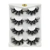 Eyelashes Kit 4Pairs 3D Faux Mink Lashes Fluffy Soft Wispy Natural long False Eyelash Curly Lash Wholesale La shes