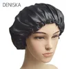 Выпадение волос Cross Women Luxury Wide Band Satin Bonnet Cap Комфортная ночная шляпа для сна, дамская турбанская шапочка/черепа eger22