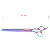 Dragão Purple 8.0 "Big Animais de Animais de Estimação Dogs Dogs Shears Japão Aço 9CR Profissional Scissors Scissors Cabelo Clipper B0059B 220621