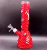 Narghilè Bong ad acqua rossa da 10,5 pollici con tubi in vetro super spesso da 7 mm per giunto femmina da 18 mm