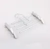 High Grade Strong Aluminum Pants Skirt Bottom Hanger with Clips Heavy Duty Silver Metal Dress Hanger SN4399