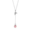 Pendant Necklaces Sole Memory Natural Strawberry Crystal Cute Fishtail Fresh Art Silver Color Clavicle Chain Female Necklace SNE454Pendant