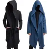 Men's Jackets Mens Clothing Fashion Mid-length Solid Color Cardigan Outwear Hooded Coat Autumn Winter