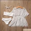 Two-Pieces Swim Baby Kids Clothing Baby Maternity Girls Summer Lace Beachwear Bathing Suit Bikini Set Er Dhxue