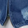 Herren Jeans Lange Streetwear Mode Denim Bleistift Herren Hosen Hosen Solide Distressed PantsHerren