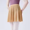 Roupas de palco Saia de Balé Feminina Meninas Saias de Malha Vestido de Dança Elástico Bailarina Tule Nylon Adulto Ginástica Trajes de Treinamento