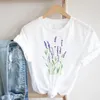 Kobiety drukowane kwiat kwiatowy 90s kreskówki damskie styl streetwearu moda odzież drukowana koszulka topowa żeńska grafika Tshirt 220530