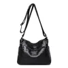 Evening Bags Fashion Trend Designer Handbag Women'S Soft Leather Hobo Casual Vintage Tote Shoulder Bag For Women Black Large Crossbody