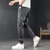 Pantaloni da uomo Autunno Inverno Cotone Moda Elastico in vita Baggy Thick Cargo Casual Stile coreano Piedi legati Harem 220826