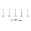 5PCS Elastyczny akrylowy pierścień do ust przebijanie Labret Monroe Uchusza Kolczyki Studek Bar Tragus Helis Conch Biżuteria