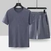 Schnell trocknende Herren-Sets, Laufkompression, Sportanzüge, Basketball-Strumpfhosen, Kleidung, Fitnessstudio, Fitness, Jogging, lässig, Eisseide, atmungsaktiv, 220520