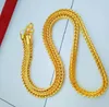 18K 60cm gold plated snake Chains bone necklace gold men and women Chain