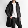 Plus size men039s longo trench coat nova primavera outono preto cinza blusão masculino jaqueta com capuz roupas casuais 6xl 7xl 8xl 2208038032513
