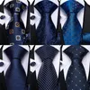 8cm Blue Plaid Paisley Dot 100 Silk Men Tie Business Festas de casamento formal Coca