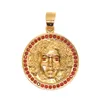 Pendentif Colliers Unisexe Acier Inoxydable 316L Cool Gold-Color Medusa Clean Stone Free Chain