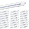 US STOCK T8 LED Tube Light 8FT One Row Single Pin FA8 Fluorescent Lights 45W Cold White Transparent Cover Shop Office Garage Lighting