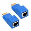 1 Pair RJ45 4K -compatible Extender Extension Up to 30m Over CAT5e Cat6 Network Ethernet LAN for HDTV HDPC DVD PS3 STB