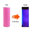 20oz Luminoso Skinny Vumpler Sublimación DIY Tazas de acero inoxidable de acero inoxidable Taza de aspirador de pared doble con tapas y pajitas para 9002192