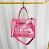 Bolsos de lona de los últimos colores con logotipo Totes de PVC Bolsos de un solo hombro Bolso cruzado transparente de gran capacidad