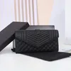 جديد 2022 Caviar Leather Designer Long Wallet Women Canvas حاملي بطاقات الائتمان التجارية للرجال المصممين محفظة بطاقة مع مربع 19 × 11 × 3 سم