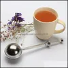 Sweepers Accessories Cleaning Supplies Housekee Organization Home Garden Stainless Steel Tea Strainer Telescopic Push Infuser Ball Loose L