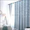 Tratamentos de janela de cortina T￪xteis caseiros Jardim Hollo Hollow T￩rmico Blackout Cortinas para as persianas do quarto da sala costuradas