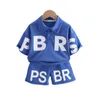 New Summer Baby Clothes Children Girls Boys Fashion Letter T-Shirt Shorts 2Pcs/Set Toddler Sports Casual Costume Kids Tracksuits G220509