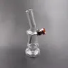 En gros Mini Verre Bécher Bongs Conduites D'eau 12cm Hauteur Pas Cher Huile Rigs Tabac En Métal Bol Bongs Avec Boîte En Plastique