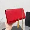 Tasarımcı Zarf Crossbody Bag Ladies çanta omuz çantaları timsah gerçek deri ince zincir donanım harfleri metal püsküller kalite