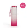 Sublimation Water Bottle 500ml Frosted Glass Water Bottles Gradient Color Blank Tumbler Drink Outdoor Sport Drinkware Cups FY5084