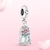 New Popular 925 Sterling Silver Charm Beauty and Beast Hanging Decoration Suitable for Primitive Pandora Bracelet Women's Jewelry Fashion Accessories Gift