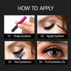 5 Paar magnetische falsche Wimpern-Set, wiederverwendbar, Hybrid, wasserdicht, magnetischer flüssiger Eyeliner mit Pinzette, Beauty-Tools, Make-up-Zubehör, LT0075