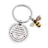 25cm 30cm Stainless Steel Teacher's Day Keychains A Great Teacher Little Bee Keychain Pendant Small Gift Accessories Bag Decoration