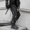 Herenbroek Houzhou zwarte vrachtjoggers broek voor het joggen van Japanse streetwear hiphop hippie techisch lint 220826