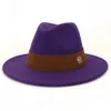 Heren Dames Fedora Hoeden met M Koffielint Jazz Caps Effen Zwart Wit Groen Feest Jazz Cap Brede Rand Kerkjurken Hoed4778790