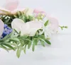 Dekorativa blommor kransar justerbar blomma pannband hår krans blommor girland krona halo huvudstycke med band boho bröllop festivaldec