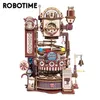 Robotime ROKR 420pcs DIY Chocolate Factory 3D Wooden Puzzle Assembly Marble Run Toy Gift for Children Teens Adult LGA02 220725