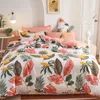 Set di biancheria da letto Evich Countryside Style Big Leaf Pattern Lusso 3 pezzi per letto singolo matrimoniale King Size Piumino per camera da letto con federaBeddingBeddi