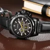 Montres-bracelets OCHSTIN Hommes Montres Analogique Quartz Cuir Nylon Sangle 30m Étanche Mode Casual Date Chronographe Horloges