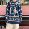 Chandails pour hommes couple d'automne d'hiver lâche de Noël en tricot en tricot surdimensionné 2022 tricot décontracté unisexe topsmen's