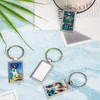 Keychains Pieces Sublimation Blank Keychain Rectangle Metal Heat Transfer Key Rings For DIY Crafts SuppliesKeychains