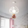 Lampade a sospensione Nordic Puppet Luci paracadute per bambini Camera da letto Sala da pranzo Lampada a sospensione per bambini Apparecchio Cute Home Deco Droplight E27Pendant