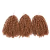 Passion Twist Crochet Hair 3 Bundles Marlybob Cabello rizado para mujeres negras Trenzas de agua Fuerza de trenza 90G/PC 8 pulgadas Corto