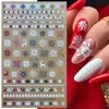 Stickers stickers kerstbroek Snowflakes Nagel Xmas Transfer UV Gel Winter Manicure Decorationsstickers